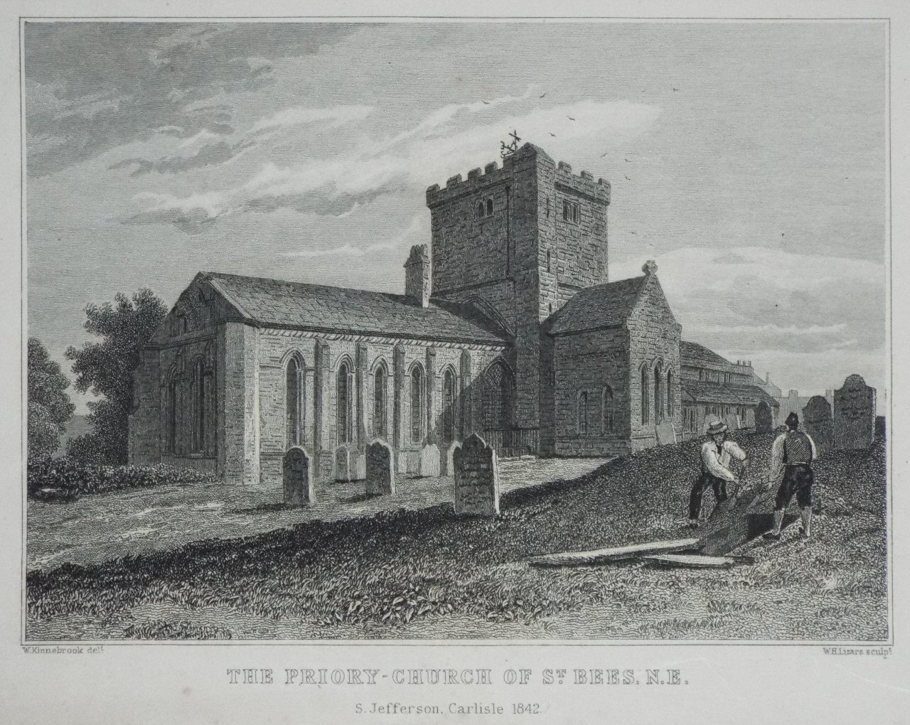 Print - The Priory Church of St. Bees, N.E. - Lizars